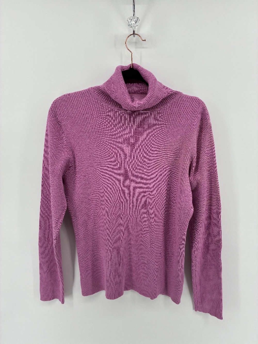 Elegant Mauve Long Sleeve Turtleneck Top